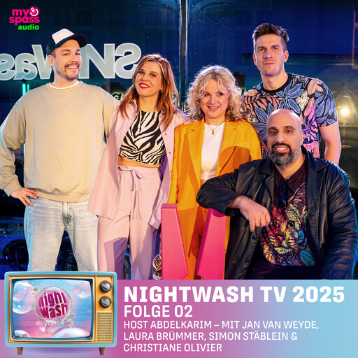 NightWash, Folge 2: NightWash TV 2025, Simon Stäblein, Abdelkarim, Laura Brümmer, Christiane Olivier, Jan van Weyde