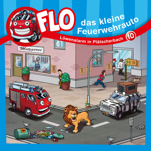 10: Löwenalarm in Plätscherbach, Christian Mörken, Flo das kleine Feuerwehrauto