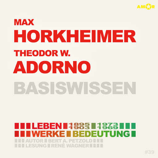 Max Horkheimer (1895-1973) und Theodor W. Adorno (1903-1969) - Leben, Werk, Bedeutung - Basiswissen (Ungekürzt), Bert Alexander Petzold