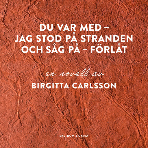 Du var med - Jag stod på stranden och såg på - Förlåt, Birgitta Carlsson