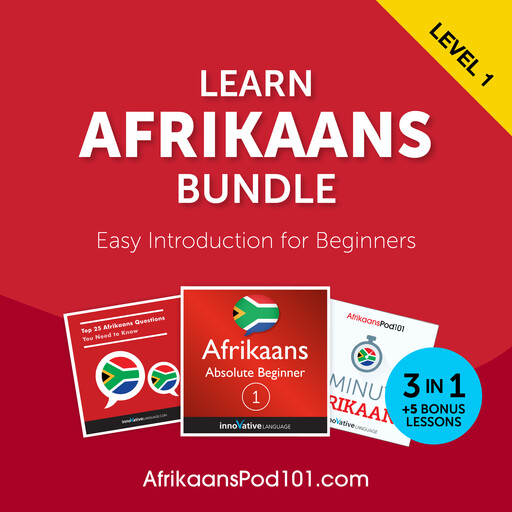 Learn Afrikaans Bundle - Easy Introduction for Beginners (Level 1), Innovative Language Learning, AfrikaansPod101.com