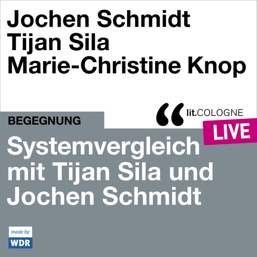Systemvergleich mit Tijan Sila und Jochen Schmidt - lit.COLOGNE live (ungekürzt), Jochen Schmidt, Tijan Sila