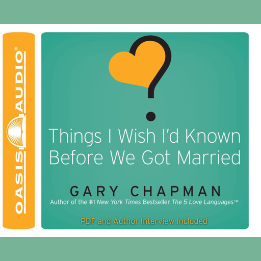 Things I Wish I'd Known Before We Got Married, Gary Chapman