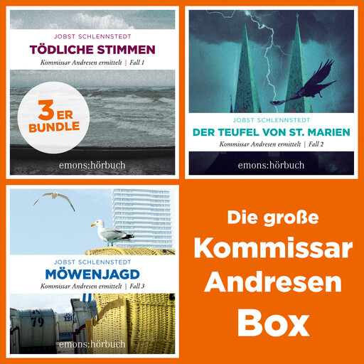 Die große Kommissar Andresen Box - Tödliche Stimmen, Der Teufel von St. Marien, Möwenjagd - Kommissar Andresen (Ungekürzt), Jobst Schlennstedt