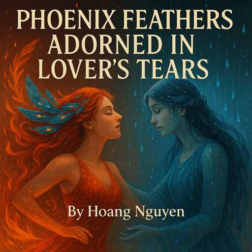 Phoenix Feathers Adorned in Lover's Tears: A Fire Dancer's Ritual with the Rain Spirit's Grace, Hoang Nguyen