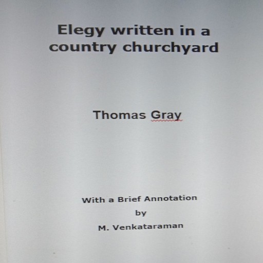 Elegy Written in a Country Churchyard, Thomas Gray