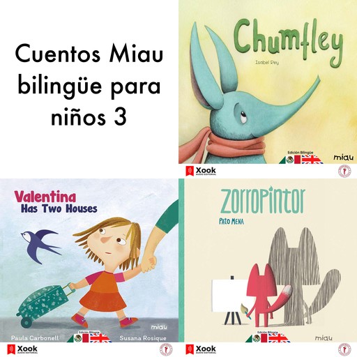 Cuentos Miau bilingüe para niños 3, Ediciones Jaguar