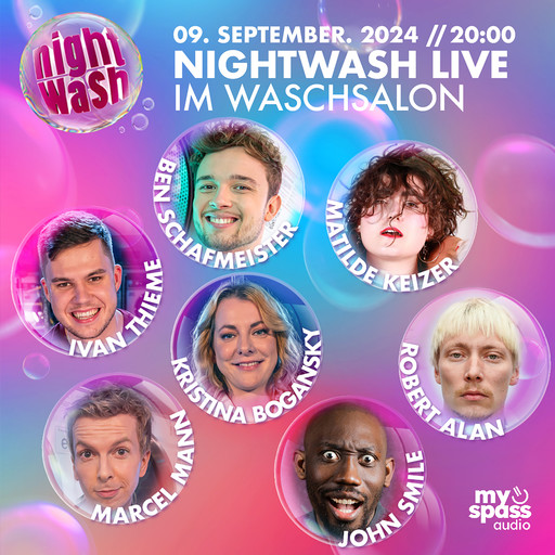 NightWash Live, September 2024, Marcel Mann, Ben Schafmeister, Kristina Bogansky, Ivan Thieme, John Smile, Matilde Keizer, Robert Alan