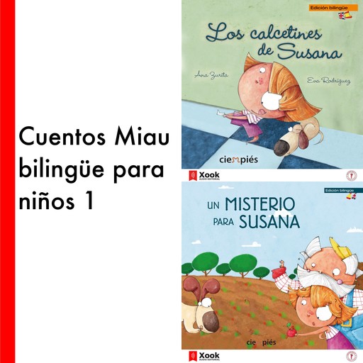 Cuentos Miau bilingüe para niños 1, Ediciones Jaguar
