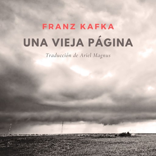 Una vieja página, Franz Kafka