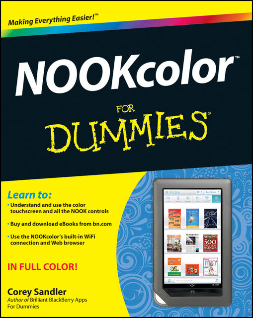 NOOKcolor For Dummies, Corey Sandler