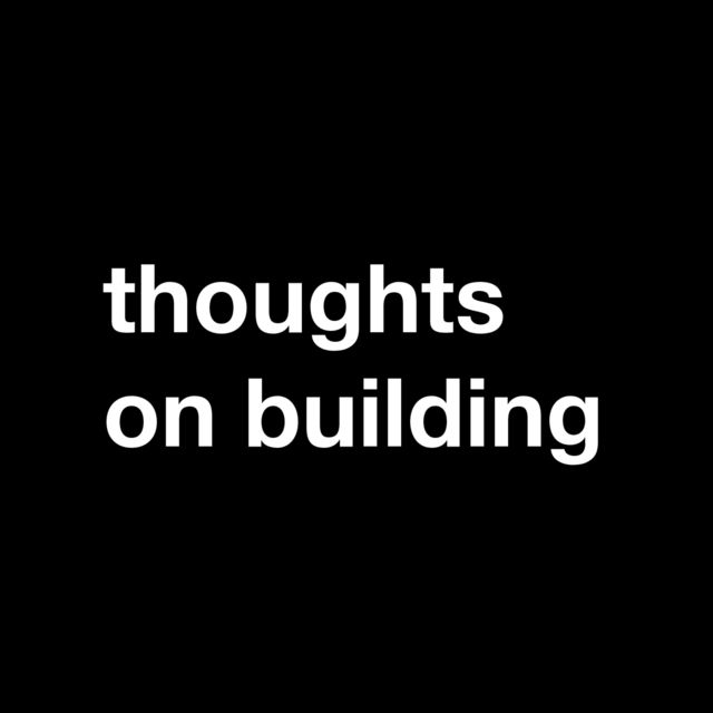 Thoughts On Building, Markus Breitschmid