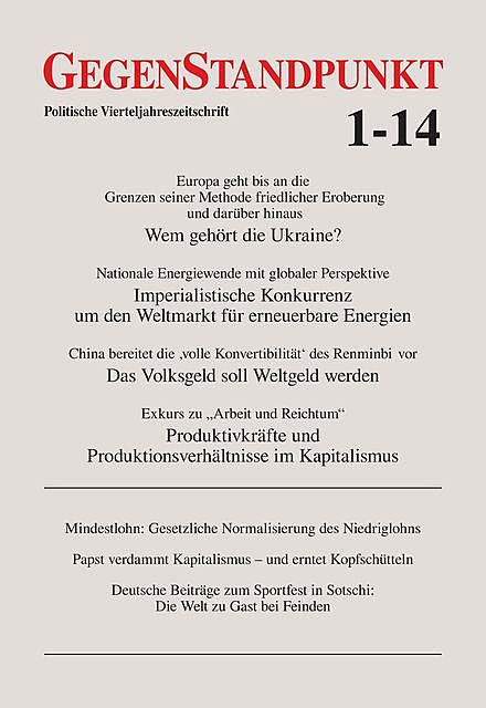 GegenStandpunkt 1–14, GegenStandpunkt Verlag München