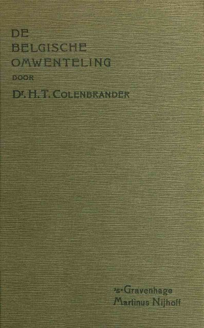 De Belgische omwenteling, H.T. Colenbrander