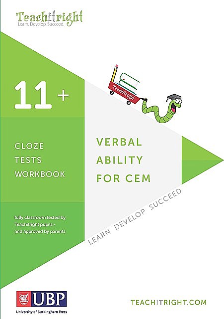 11+ Tuition Guides: Verbal Ability Cloze Workbook, Teachitright