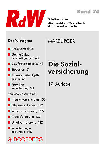 Die Sozialversicherung, Horst Marburger