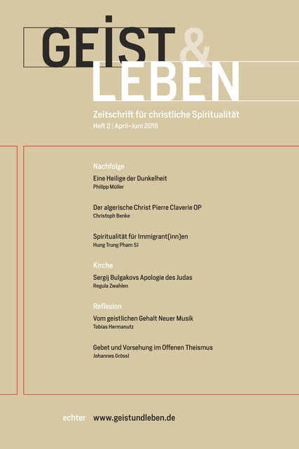 Geist und Leben 2/2016, Deutsche Provinz der Jesuiten