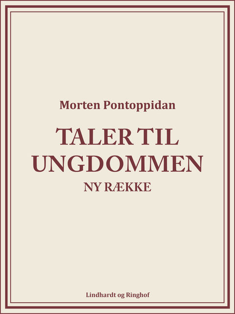 Taler til ungdommen: Ny række, Morten Pontoppidan