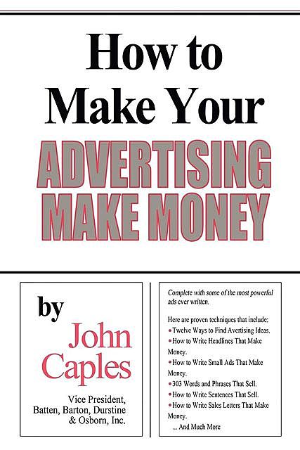 How to Make Your Advertising Make Money, John Caples