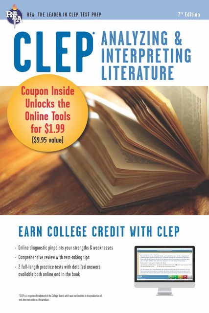 CLEP Analyzing & Interpreting Literature Book + Online, Editors of REA