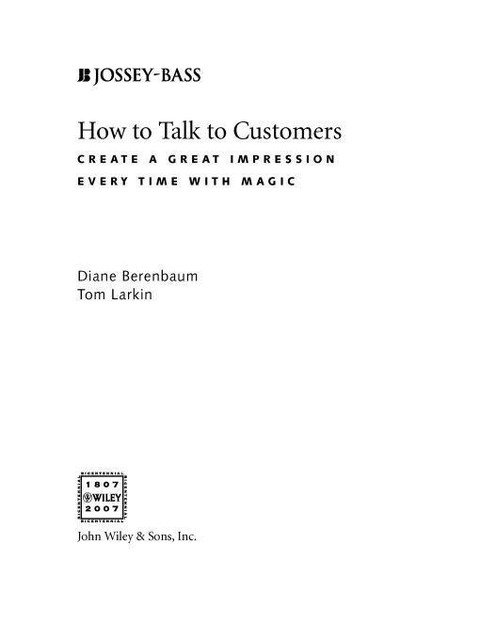 How to Talk to Customers, Diane Berenbaum, Tom Larkin