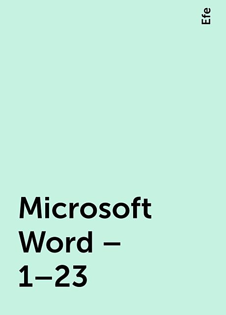 Microsoft Word – 1–23, Efe