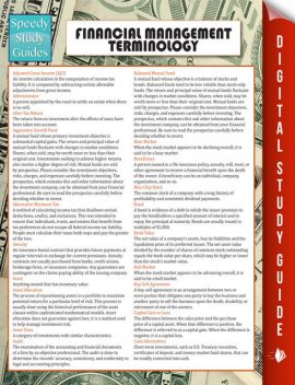 Financial Management Terminology (Speedy Study Guide), Speedy Publishing