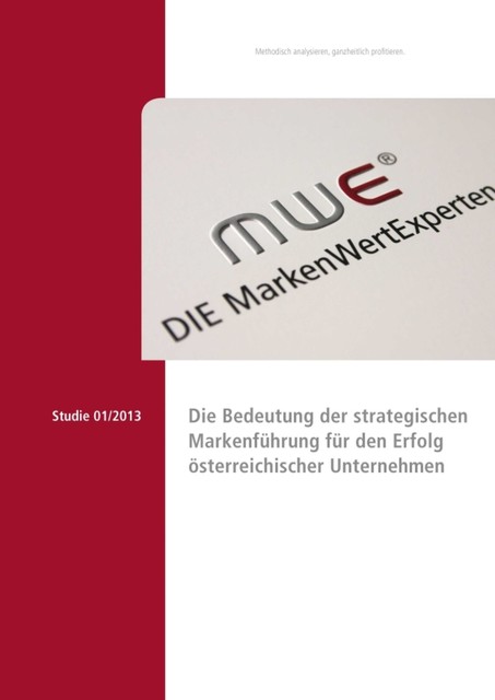 Die Bedeutung der strategischen Markenführung für den Erfolg österreichischer Unternehmen, Manfred Enzlmüller