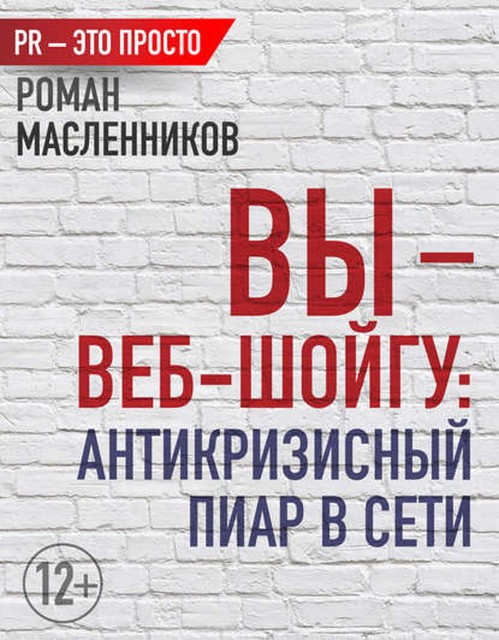 Вы – веб-Шойгу: Антикризисный пиар в Сети, Роман Масленников