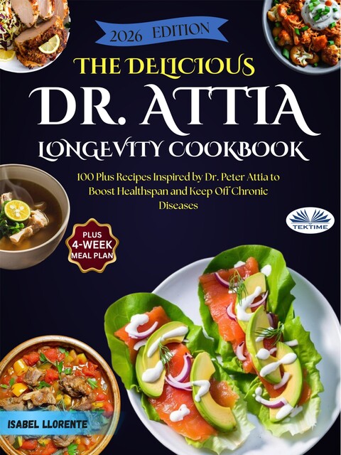 The Delicious Dr. Attia Longevity Cookbook-100 Plus Recipes Inspired By Dr. Peter Attia To Boost Healthspan And Keep Off Chronic Diseases, Isabel Llorente