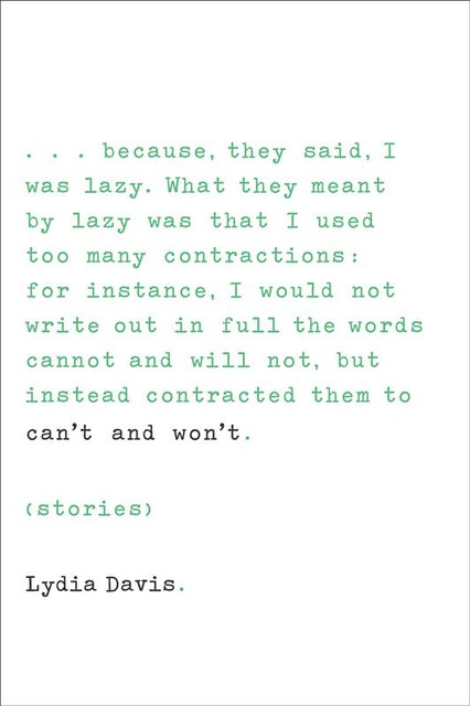 Can't and Won't, Lydia Davis