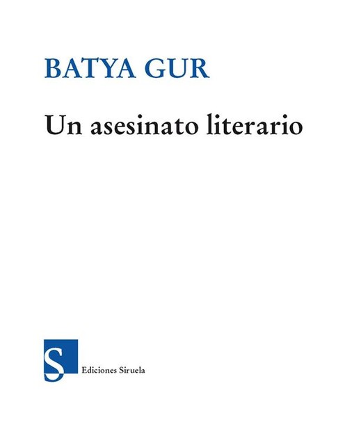 Un asesinato literario, Batya Gur