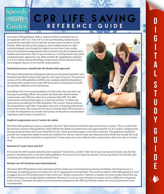 CPR Lifesaving Reference Guide (Speedy Study Guide), Speedy Publishing