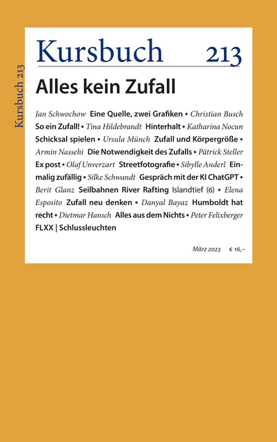 Kursbuch 213, Armin Nassehi, Peter Felixberger, Sibylle Anderl
