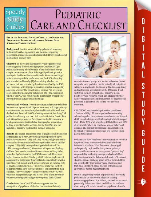 Pediatric Care and Checklist, Speedy Publishing