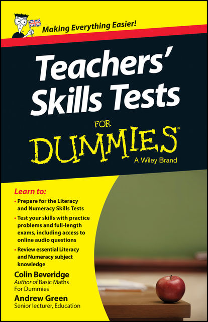 Teacher's Skills Tests For Dummies, Andrew Green, Colin Beveridge