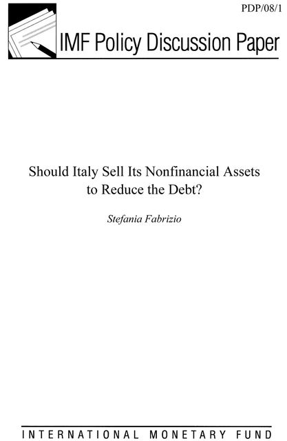 Should Italy Sell Its Nonfinancial Assets to Reduce the Debt?, Stefania Fabrizio