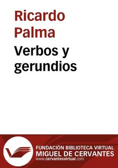 Verbos y gerundios, Ricardo Palma