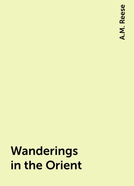 Wanderings in the Orient, A.M. Reese