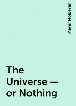 The Universe — or Nothing, Meyer Moldeven