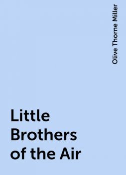 Little Brothers of the Air, Olive Thorne Miller