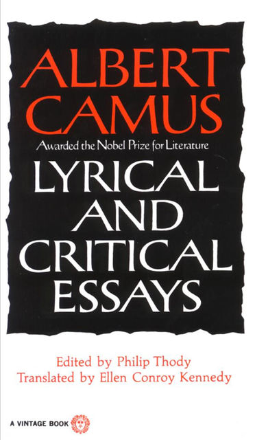 Lyrical and Critical Essays, Albert Camus