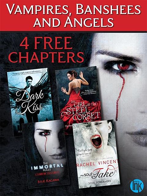 Vampires, Banshees and Angels: 4 FREE Paranormal reads to sink your teeth into, Rachel Vincent, Julie Kagawa, Kady Cross, Rowen Michelle