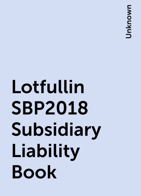 Lotfullin SBP2018 Subsidiary Liability Book, 