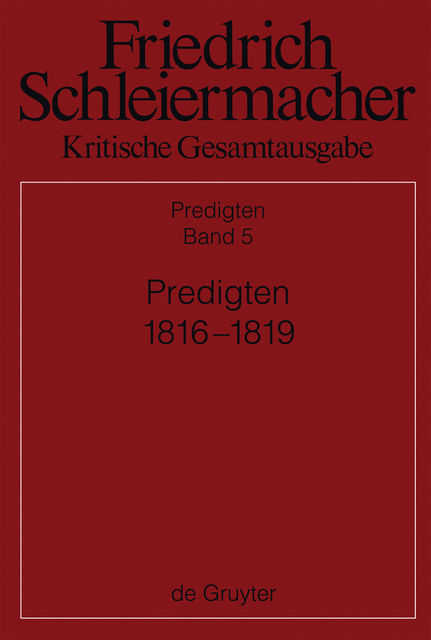 Predigten 1816–1819, Kretschmar Katja