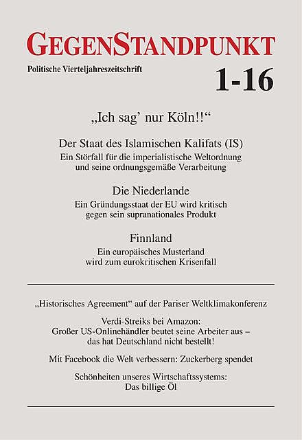 GegenStandpunkt 1–16, GegenStandpunkt Verlag München