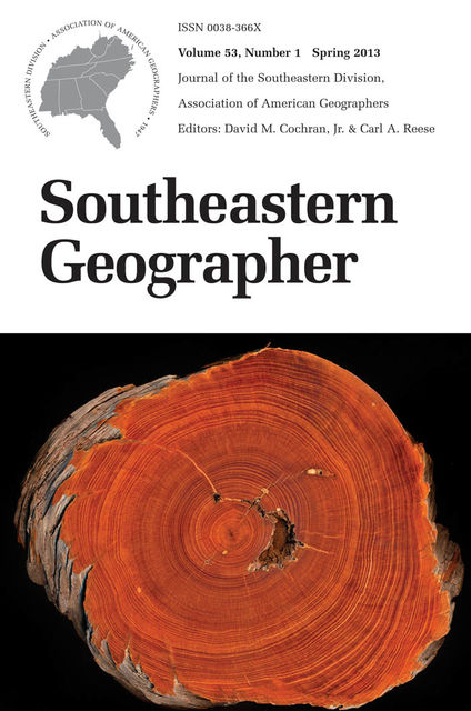 Southeastern Geographer, J.R., David Cochran, Carl A. “Andy” Reese