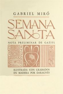 Semana Santa – Espanol, Gabriel Miró