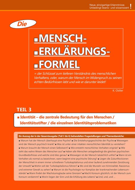 Die Mensch-Erklärungsformel (Teil 3), K. Ostler
