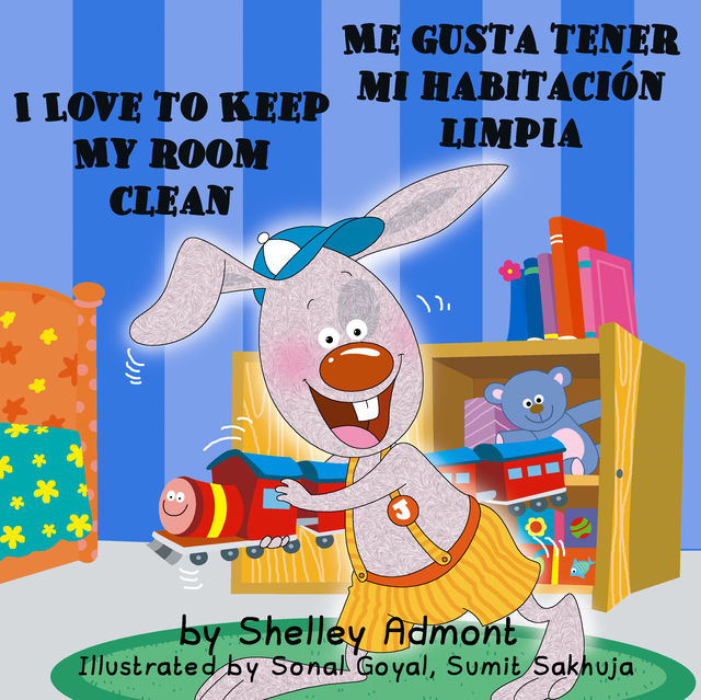 I Love to Keep My Room Clean Me gusta tener mi habitación limpia, KidKiddos Books, Shelley Admont